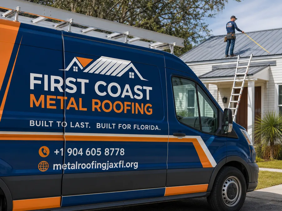 Roofing crew installing underlayment and protective membrane at valleys and eaves before metal panels are placed